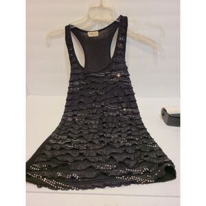 Free Kisses, black tank top, size‎ M, womens